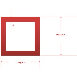 Tube carré aluminium 25x25 - Long. 1 à 4 mètres - Comment Fer