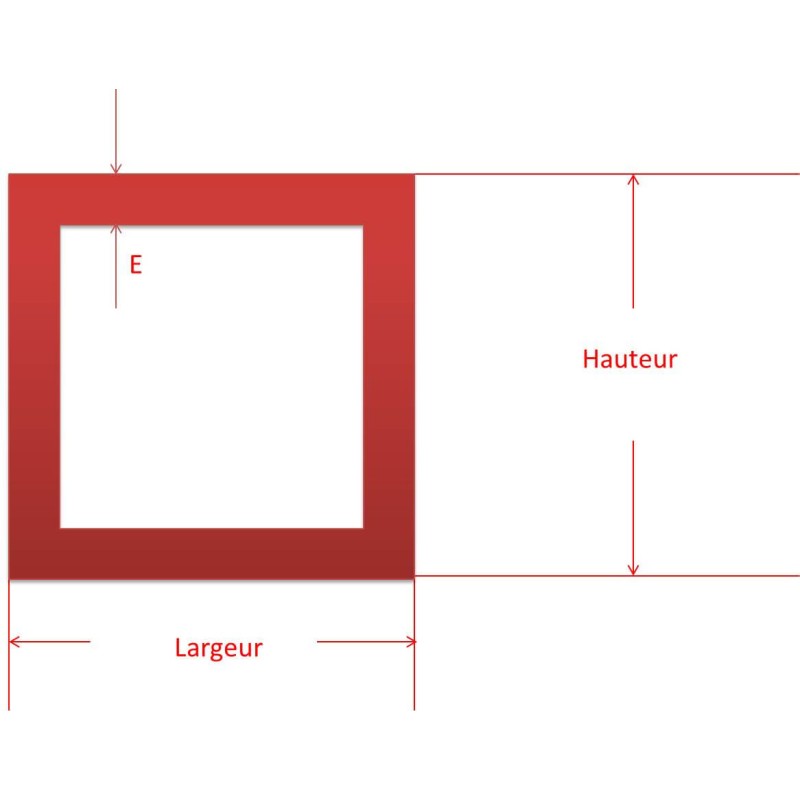 Tube Aluminium Carré 40x40x4 Mm - Longueur 0,5 M, Pour Bricolage Et Constructions - 2
