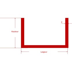 Profilé u aluminium 30x30 - Long. 1 à 4 mètres - Comment Fer