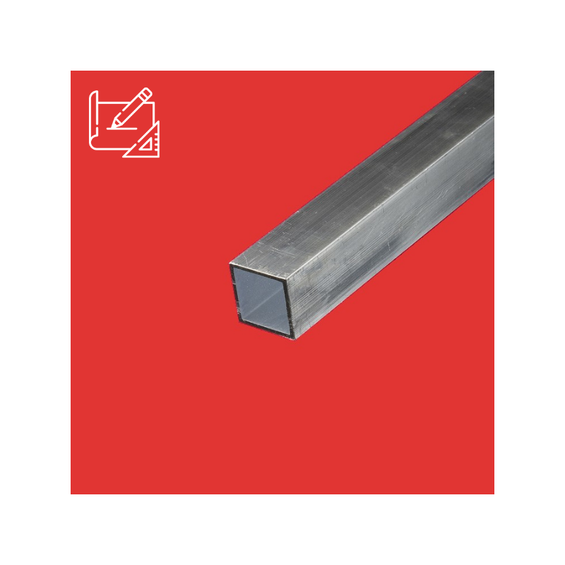 Tube carré aluminium sur mesure