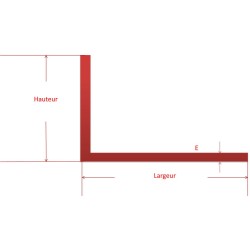  Corniere inegale alu 50x30 - Long. 1 à 4 mètres - Comment Fer