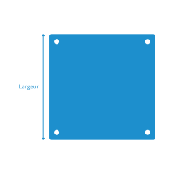 Platine acier percée 140 x 140 mm