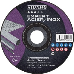 Disque à tronçonner acier inox 125 mm x 1.6 mm