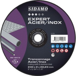 Disque à tronçonner acier inox 230 mm x 2 mm