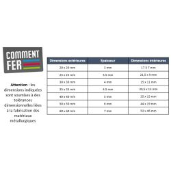 Té acier 25x25 mm cornière de 3,5 mm - Comment Fer