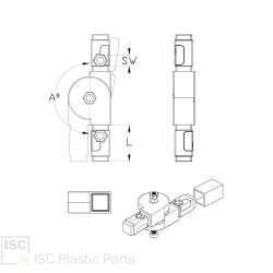 Raccord articulé tubes carrés 30x30 - Sans soudure | Comment Fer