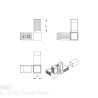 Raccord en Y tubes carrés 30x30 - Cœur acier | Comment Fer