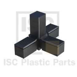 Raccord en C tubes carrés 30x30 - Cœur acier | Comment Fer