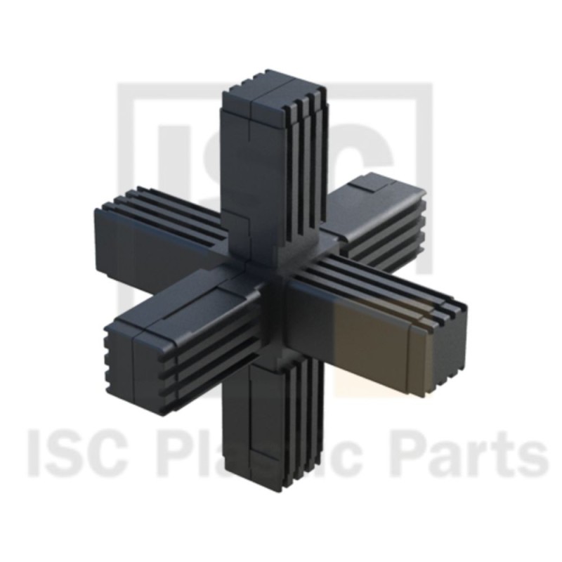 Raccord en B tubes carrés 30x30 - Cœur acier | Comment Fer