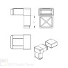 Raccord 90° tubes rectangulaires 30x20 - Cœur acier | Comment Fer