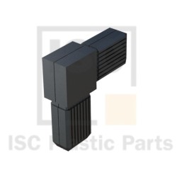 Raccord 90° tubes rectangulaires 30x20 - Cœur acier | Comment Fer