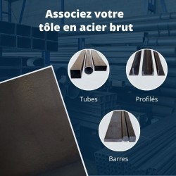 Tole acier brut 1000x2000 mm - Comment Fer