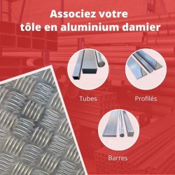 Tole alu damier