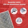 Tole alu damier