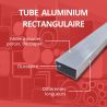 Tube rectangulaire alu 50x25 - Long. 1 à 4 mètres - Comment Fer