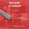  Fer carré alu 12x12 mm - Long. 1 à 4 mètres - Comment Fer
