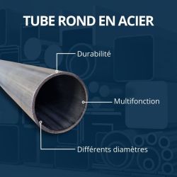 Tube acier rond  50x1,5 mm ou 2 mm -  1 à 4 mètres - Comment Fer
