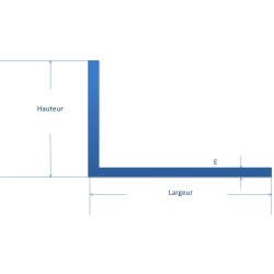  Cornière inégale acier 60x40 - Long. 1 à 4 mètres - Comment Fer