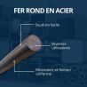 Rond acier plein 35mm en barre de fer rond acier  - Comment Fer