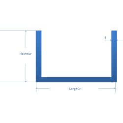 Fer u acier 40x20 - Long. 1 à 4 mètres - Comment Fer