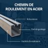 Chemin de roulement en acier 55 x 62 mm PAF Comment Fer