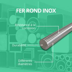  Tige fer rond inox 15 mm - Long. 1 à 3 mètres - Comment Fer