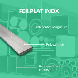  Fer plat inox 30 mm - Long. 1 à 4 mètres - Comment Fer