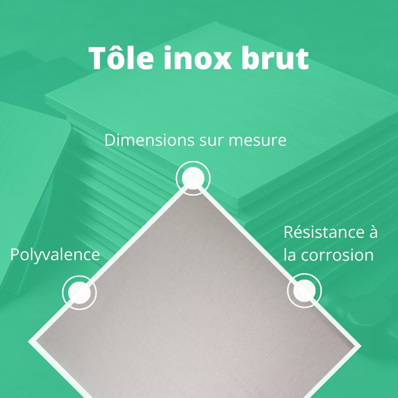 Tôle Inox 304L 1000x2000 mm - Épaisseurs de 1 à 4 mm chez CommentFer