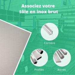 Tôle Inox 304L 1000x2000 mm - Épaisseurs de 1 à 4 mm chez CommentFer