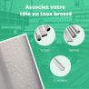 Tole inox brossé grain 220