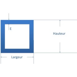 Tube carré acier noir 90 x 90 mm - prix dégressif de barre profile