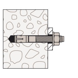 Goujon d'ancrage M8x70 Fischer FBN II zingué - Sachet de 4