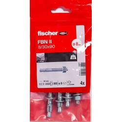 Goujon d'ancrage M8x70 Fischer FBN II zingué - Sachet de 4