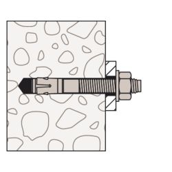 Goujon d'ancrage M10x85 Fischer FBN II zingué - Sachet de 4