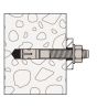 Goujon d'ancrage M8 galvanisé Fischer FBN II HDG - Sachet de 4