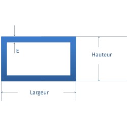 Tube rectangulaire acier 100x40 mm - Long. 1 à 4 mètres - Comment Fer