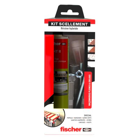 Kit scellement chimique Fischer FIS HT II - 4 ou 6 ancrages M10