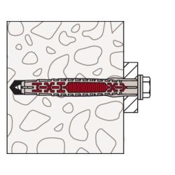 Cheville rallongée DuoXpand 10x80 Fischer - Sachet de 10