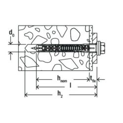 Cheville rallongée DuoXpand 10x80 Fischer - Sachet de 10