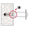 Cheville à frapper métal M6x30 Fischer EA II - Sachet de 30