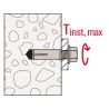 Cheville à frapper métal M6x30 Fischer EA II - Sachet de 30