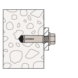 Cheville à frapper métal M6x30 Fischer EA II - Sachet de 30