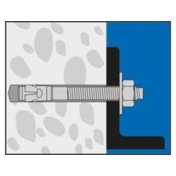 Goujon d'ancrage MAX M10x95 béton fissuré UPAT - Lot de 50