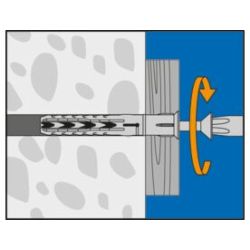 Cheville rallongée nylon 10x80 UPAT URD - Lot de 50