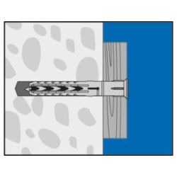 Cheville rallongée nylon 10x80 UPAT URD - Lot de 50