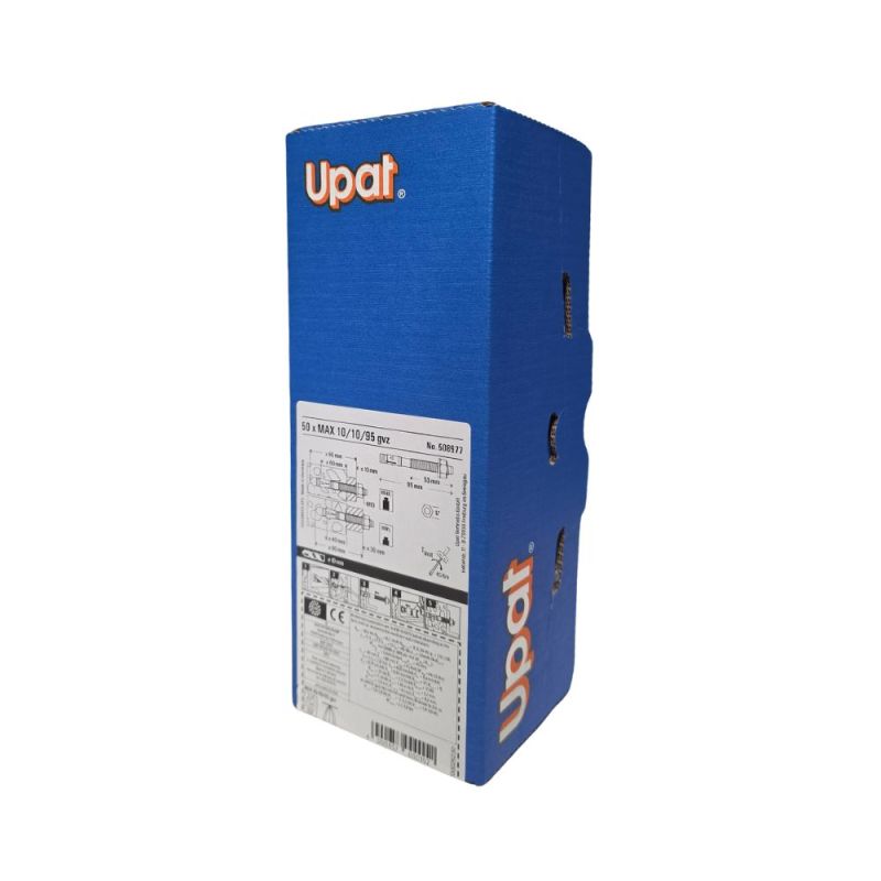 Goujon d'ancrage MAX M10x95 béton fissuré UPAT - Lot de 50