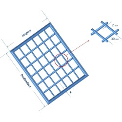 Vente en ligne caillebotis métallique maille 30x30 en acier galvanisé