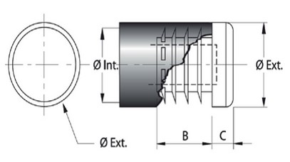 schéma embout rond