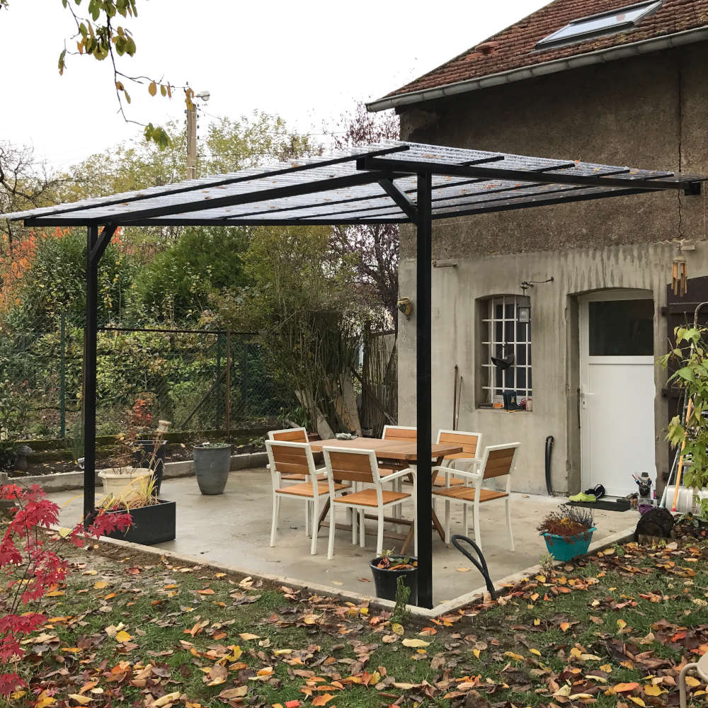 pergola avec acier commentfer